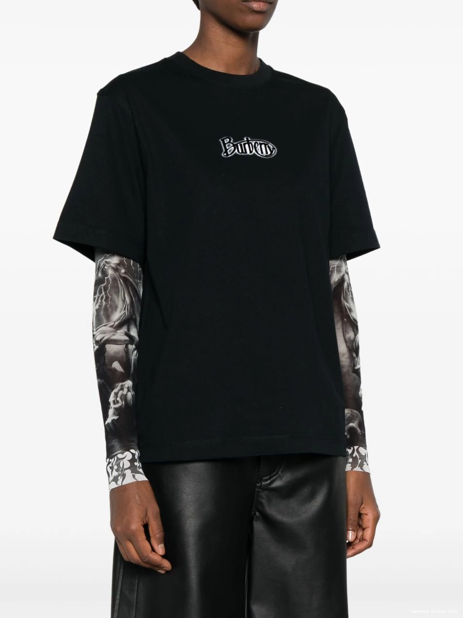 Affordable T-shirt flocked-logo Versace Women 0504